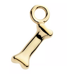 14K Gold Bone Charm