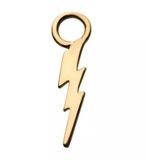 14K Gold Small Lightning Bolt Charm
