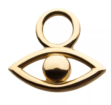 14K Gold Open Eye Charm