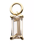 14K Gold Baguette CZ Dangle Charm