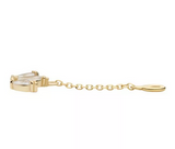 14K Gold CZ Marquise & Beads Chain Dangle Charm