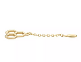 14K Gold Honeycomb Chain Dangle Charm