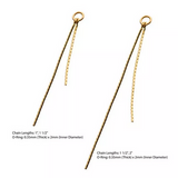 14K Gold Woven Box Chain Dangle Charm (2 sizes)