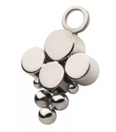 Titanium Beads & 4-CZ/Opal Terraced Charm (2 colors)