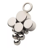 Titanium Beads & 4-CZ/Opal Terraced Charm (2 colors)