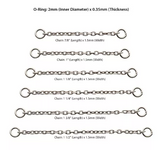Titanium 1.5mm Rolo Chain (6 lengths)