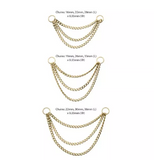 14K Gold 3-Tier Curb Nose Chain (5 lengths)
