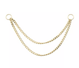 14K Gold 2-Tier Curb Nose Chain (5 lengths)