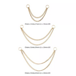 14K Gold 2-Tier Curb Nose Chain (5 lengths)