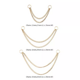14K Gold 2-Tier Curb Nose Chain (5 lengths)