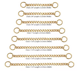 14K Gold Curb Chain with Ring (8 lengths)