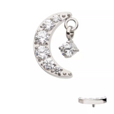 Titanium Moon CZ & Dangle CZ Top (2 options)