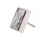 Titanium Bezel Set CZ Rectangle Shape Top (2 options)