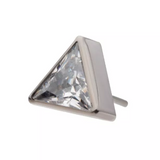 Titanium Bezel Set CZ Triangle Shape Top (2 options)
