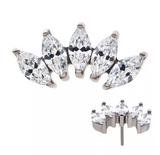 Titanium Marquise CZ 5-Cluster Top (2 options)