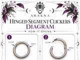 Titanium Baguette CZ/Opal Side Facing Clicker