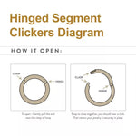 14K Gold 3 Daggers Dangle Clicker
