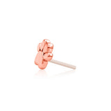14K Gold Dog Paw Threadless End