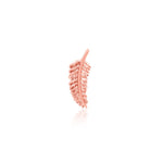 14k Gold Feather Quill Threadless End