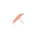 14k Gold Feather Quill Threadless End