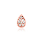 14KGold pear with Swarovski® cz crystal Threadless End