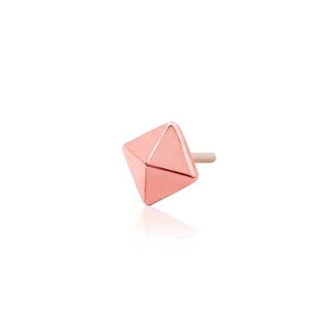 14K Gold Pyramid Threadless End