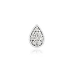 14KGold pear with Swarovski® cz crystal Threadless End
