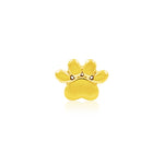 14K Gold Dog Paw Threadless End
