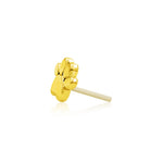 14K Gold Dog Paw Threadless End