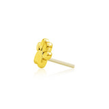 14K Gold Dog Paw Threadless End