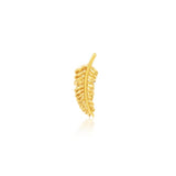 14k Gold Feather Quill Threadless End