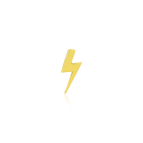 14k Gold Lightning Bolt Threadless End