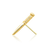14k Gold Staring Dagger Threadless End