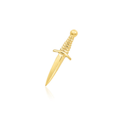 14k Gold Staring Dagger Threadless End