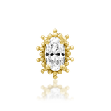 14K Gold Vision White CZ Threadless End