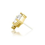 14kt Gold Hesper White CZ Threadless End