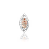 14kt Gold Hesper White CZ Threadless End