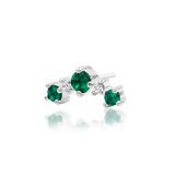 14kt Gold Deaver Emerald Green CZ Threadless End