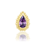 14K Gold Avani Amethyst Threadless End