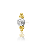 14KT Gold Wit White CZ Threadless End
