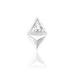 14K Gold Sybil White CZ Threadless End