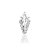 14KT Gold Oasis White CZ Threadless End