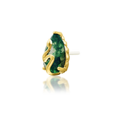 14K Gold Hecate Moss Agate Gem Threadless End