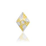 14KT Gold Hestia White CZ Threadless End