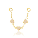 14K Gold Valentine Rose Quartz Chain