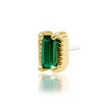14kt Gold Arvi Emerald Green CZ Threadless End (Copy)