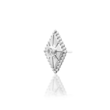 14KT Gold Arete White CZ Threadless End