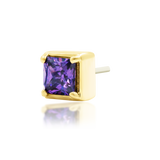 14K Gold Corcran Amethyst Threadless End