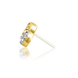 14KT Gold Dowry White CZ Threadless End