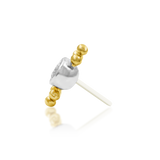 14KT Gold Wit White CZ Threadless End